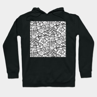 Black and White Solid Shapes Hoodie